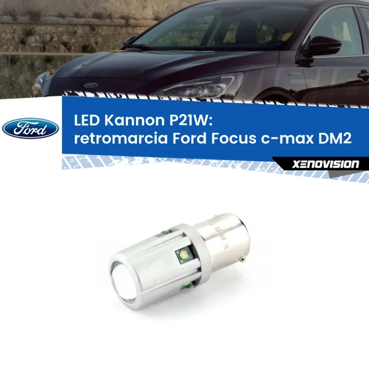 <strong>LED per Retromarcia Ford Focus c-max DM2 2003 - 2007.</strong>Lampadina P21W con una poderosa illuminazione frontale rafforzata da 5 potenti chip laterali.