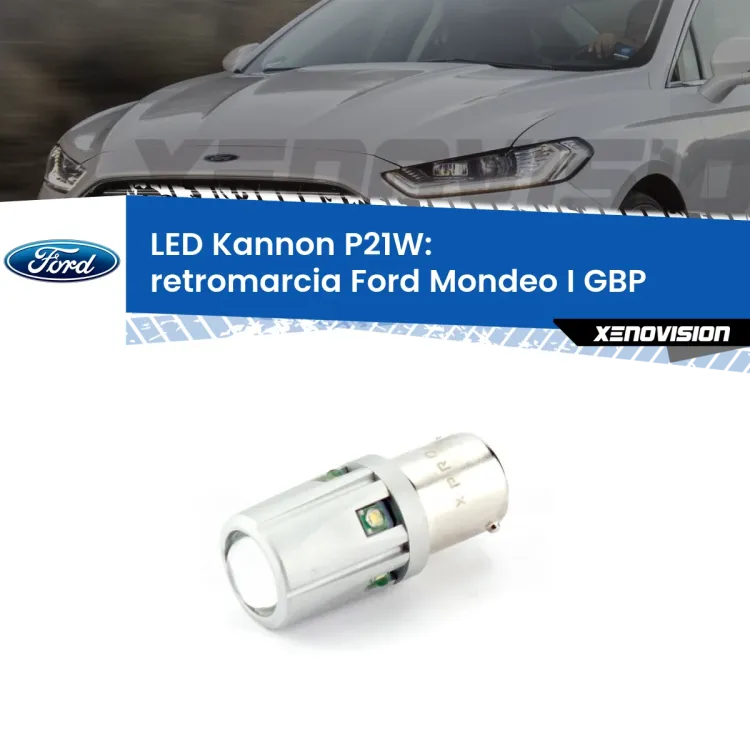 <strong>LED per Retromarcia Ford Mondeo I GBP 1993 - 1996.</strong>Lampadina P21W con una poderosa illuminazione frontale rafforzata da 5 potenti chip laterali.