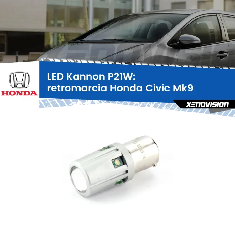 <strong>LED per Retromarcia Honda Civic Mk9 2011 - 2015.</strong>Lampadina P21W con una poderosa illuminazione frontale rafforzata da 5 potenti chip laterali.