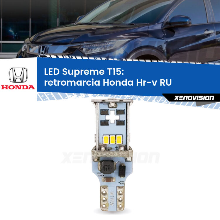 <strong>LED retromarcia per Honda Hr-v</strong> RU 2013 in poi. 15 Chip CREE 3535, sviluppa un'incredibile potenza. Qualità Massima. Oltre 6W reali di pura potenza.