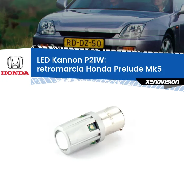 <strong>LED per Retromarcia Honda Prelude Mk5 1996 - 2000.</strong>Lampadina P21W con una poderosa illuminazione frontale rafforzata da 5 potenti chip laterali.