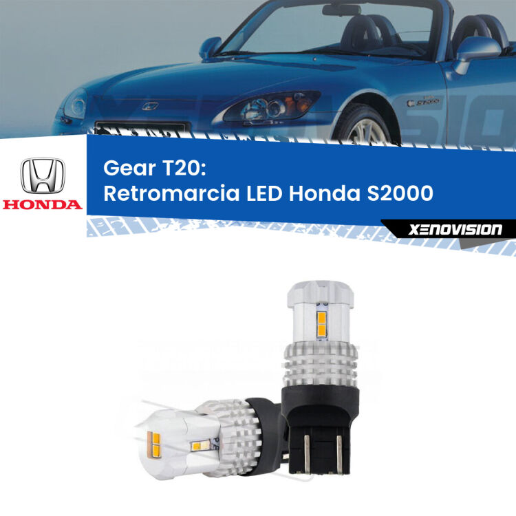 <strong>LED T20 </strong><strong>retromarcia</strong> <strong>Honda</strong> <strong>S2000 </strong> 1999 - 2009. Coppia LED effetto Stealth, ottima resa in ogni direzione, Qualità Massima.