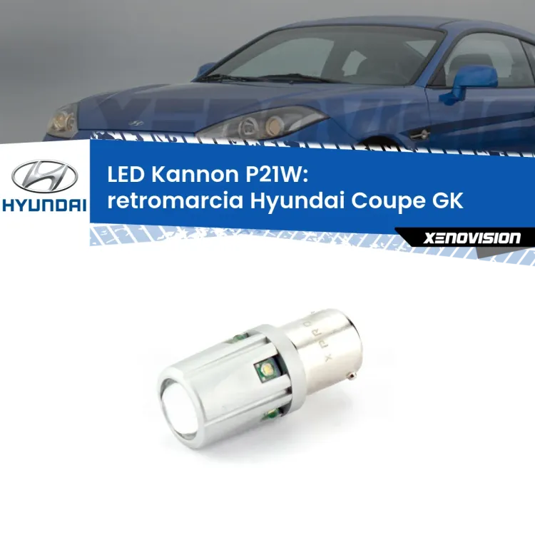 <strong>LED per Retromarcia Hyundai Coupe GK 2002 - 2009.</strong>Lampadina P21W con una poderosa illuminazione frontale rafforzata da 5 potenti chip laterali.