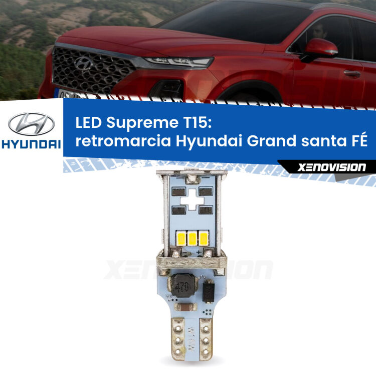 <strong>LED retromarcia per Hyundai Grand santa FÉ</strong>  2013 in poi. 15 Chip CREE 3535, sviluppa un'incredibile potenza. Qualità Massima. Oltre 6W reali di pura potenza.