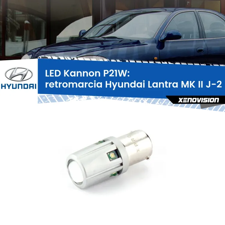 <strong>LED per Retromarcia Hyundai Lantra MK II J-2 1995 - 2000.</strong>Lampadina P21W con una poderosa illuminazione frontale rafforzata da 5 potenti chip laterali.