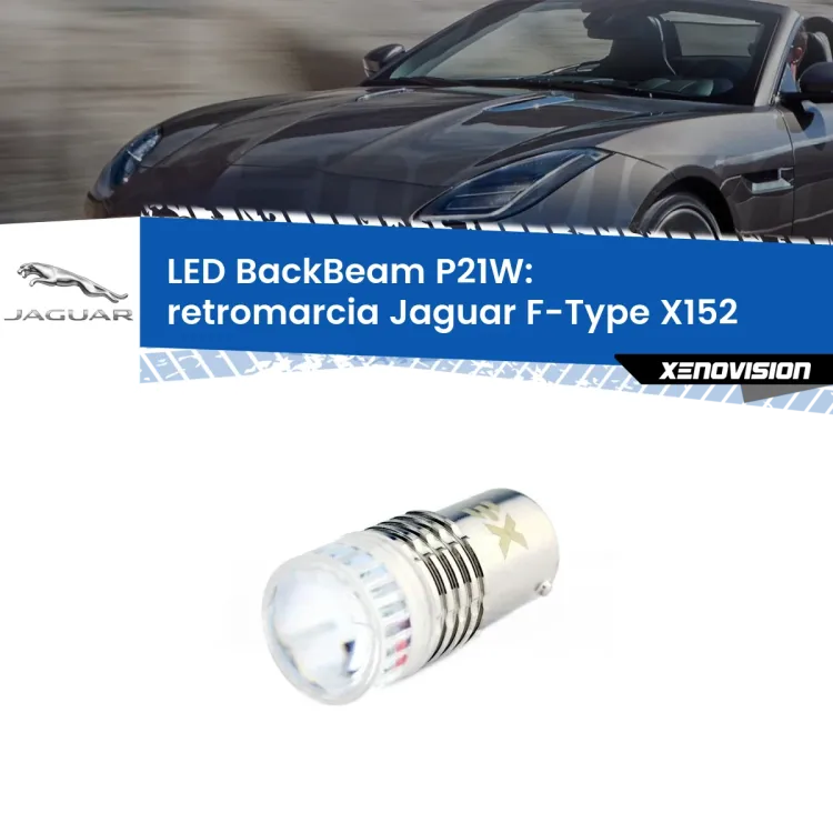 <strong>Retromarcia LED per Jaguar F-Type</strong> X152 2013 in poi. Lampada <strong>P21W</strong> canbus. Illumina a giorno con questo straordinario cannone LED a luminosità estrema.