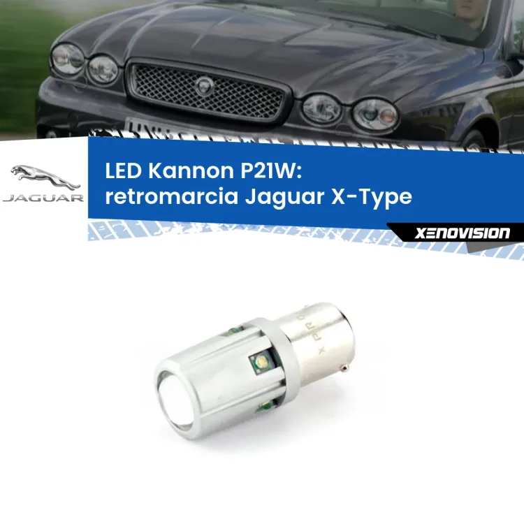 <strong>LED per Retromarcia Jaguar X-Type  2001 - 2009.</strong>Lampadina P21W con una poderosa illuminazione frontale rafforzata da 5 potenti chip laterali.