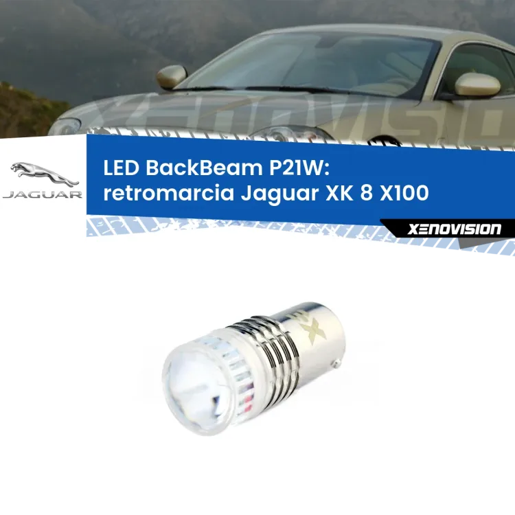 <strong>Retromarcia LED per Jaguar XK 8</strong> X100 1996 - 2005. Lampada <strong>P21W</strong> canbus. Illumina a giorno con questo straordinario cannone LED a luminosità estrema.