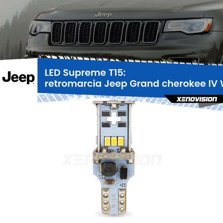 <strong>LED retromarcia per Jeep Grand cherokee IV</strong> WK2 2011 - 2020. 15 Chip CREE 3535, sviluppa un'incredibile potenza. Qualità Massima. Oltre 6W reali di pura potenza.