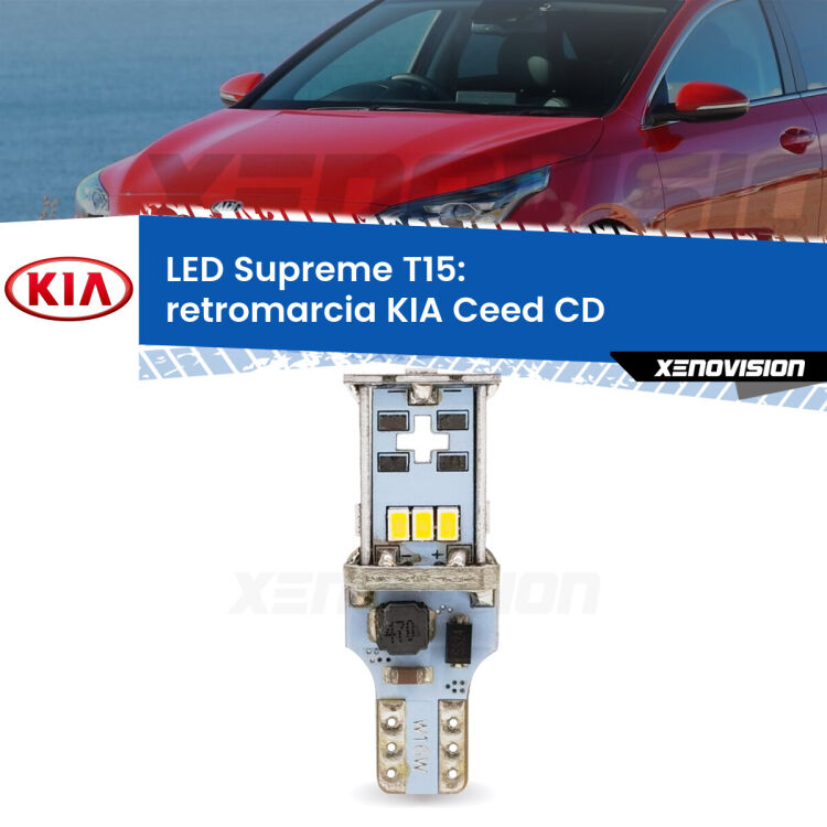 <strong>LED retromarcia per KIA Ceed</strong> CD 2018 in poi. 15 Chip CREE 3535, sviluppa un'incredibile potenza. Qualità Massima. Oltre 6W reali di pura potenza.