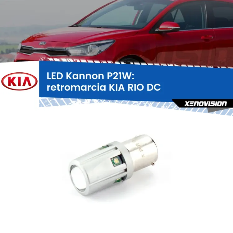 <strong>LED per Retromarcia KIA RIO DC 1999 - 2004.</strong>Lampadina P21W con una poderosa illuminazione frontale rafforzata da 5 potenti chip laterali.