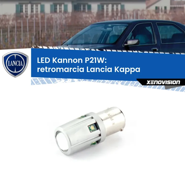 <strong>LED per Retromarcia Lancia Kappa  1994 - 2001.</strong>Lampadina P21W con una poderosa illuminazione frontale rafforzata da 5 potenti chip laterali.