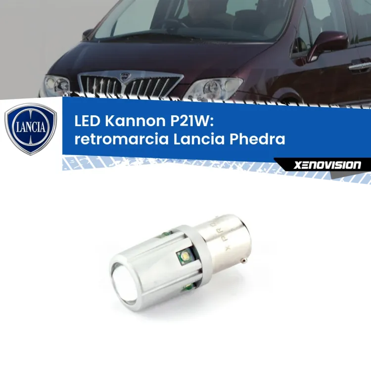 <strong>LED per Retromarcia Lancia Phedra  2002 - 2010.</strong>Lampadina P21W con una poderosa illuminazione frontale rafforzata da 5 potenti chip laterali.