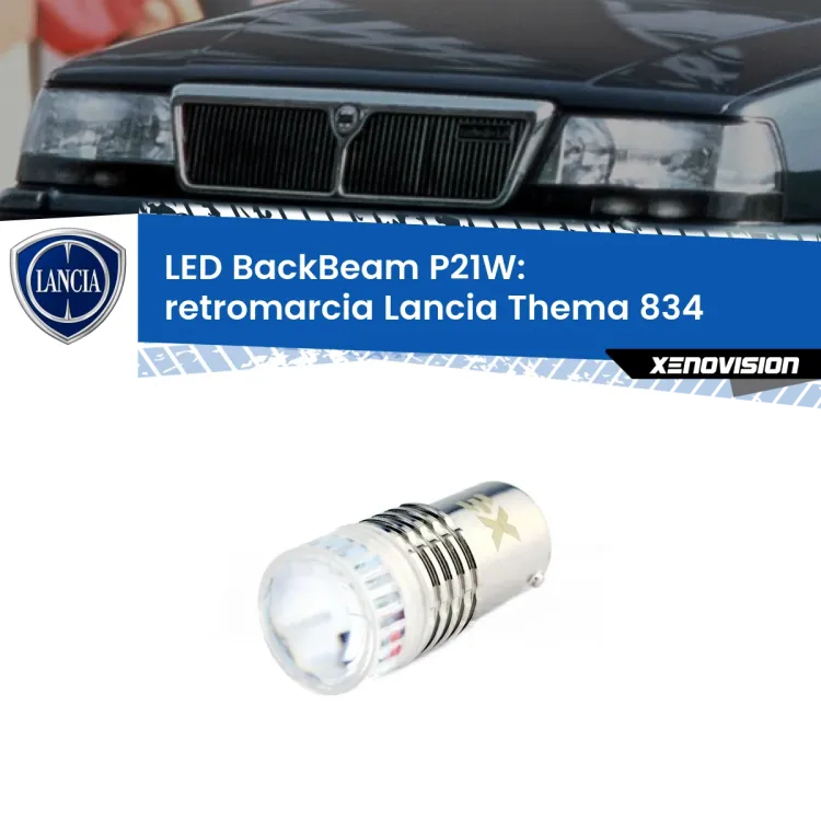 <strong>Retromarcia LED per Lancia Thema</strong> 834 1984 - 1994. Lampada <strong>P21W</strong> canbus. Illumina a giorno con questo straordinario cannone LED a luminosità estrema.