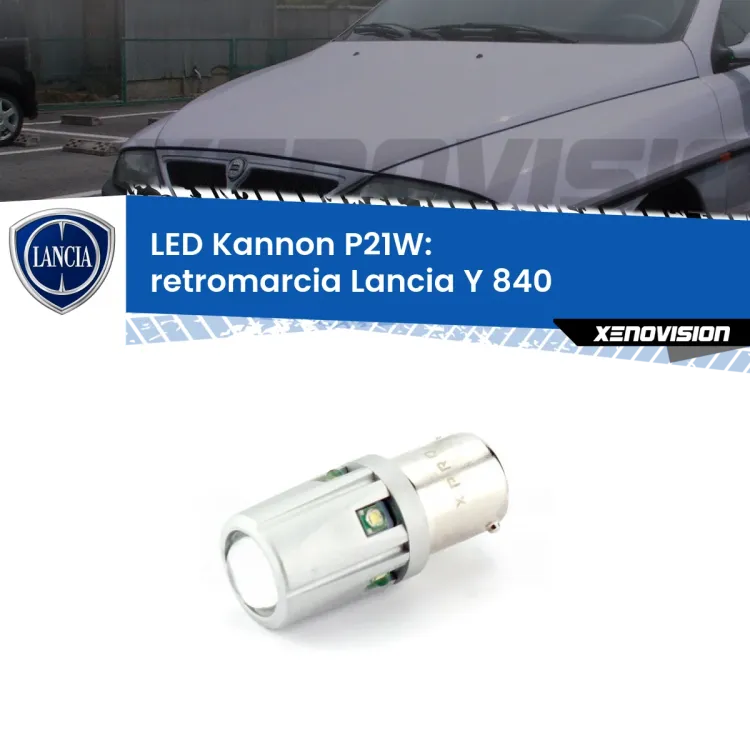 <strong>LED per Retromarcia Lancia Y 840 1995 - 2003.</strong>Lampadina P21W con una poderosa illuminazione frontale rafforzata da 5 potenti chip laterali.