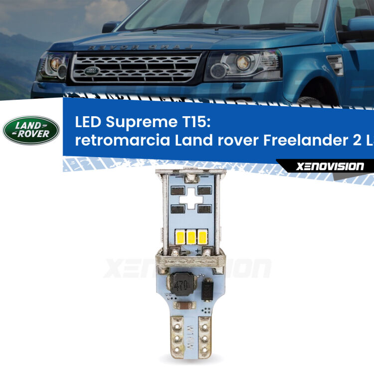 <strong>LED retromarcia per Land rover Freelander 2</strong> L359 2013 - 2014. 15 Chip CREE 3535, sviluppa un'incredibile potenza. Qualità Massima. Oltre 6W reali di pura potenza.