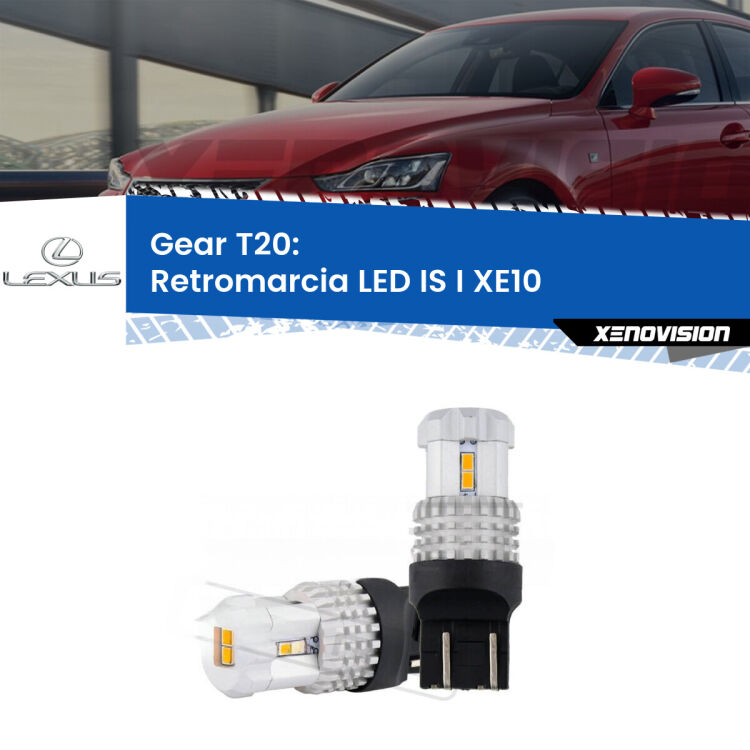 <strong>LED T20 </strong><strong>retromarcia</strong> <strong>Lexus</strong> <strong>IS I </strong>(XE10) 1999 - 2005. Coppia LED effetto Stealth, ottima resa in ogni direzione, Qualità Massima.