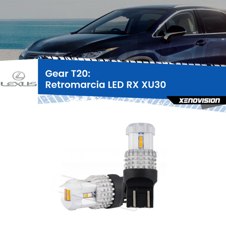 <strong>LED T20 </strong><strong>retromarcia</strong> <strong>Lexus</strong> <strong>RX </strong>(XU30) 2003 - 2008. Coppia LED effetto Stealth, ottima resa in ogni direzione, Qualità Massima.