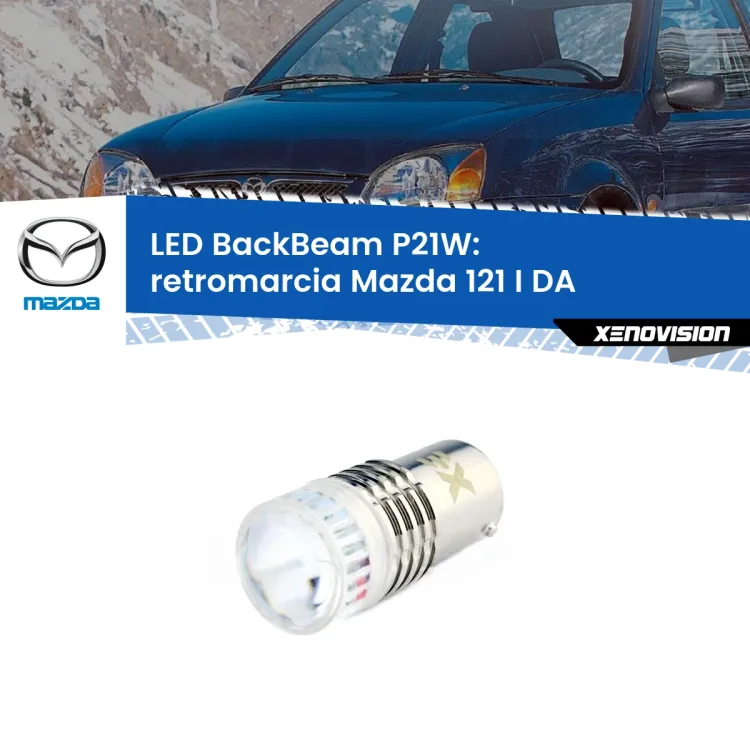 <strong>Retromarcia LED per Mazda 121 I</strong> DA 1987 - 1990. Lampada <strong>P21W</strong> canbus. Illumina a giorno con questo straordinario cannone LED a luminosità estrema.