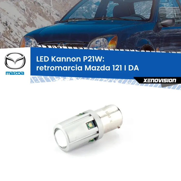 <strong>LED per Retromarcia Mazda 121 I DA 1987 - 1990.</strong>Lampadina P21W con una poderosa illuminazione frontale rafforzata da 5 potenti chip laterali.