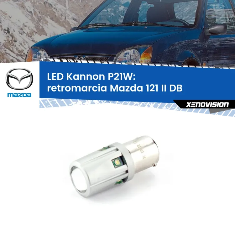 <strong>LED per Retromarcia Mazda 121 II DB 1990 - 1996.</strong>Lampadina P21W con una poderosa illuminazione frontale rafforzata da 5 potenti chip laterali.