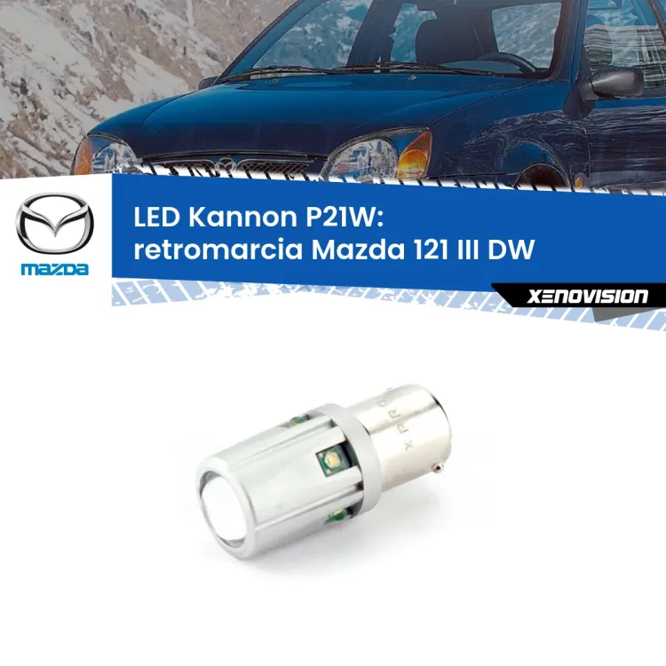 <strong>LED per Retromarcia Mazda 121 III DW 1996 - 2003.</strong>Lampadina P21W con una poderosa illuminazione frontale rafforzata da 5 potenti chip laterali.