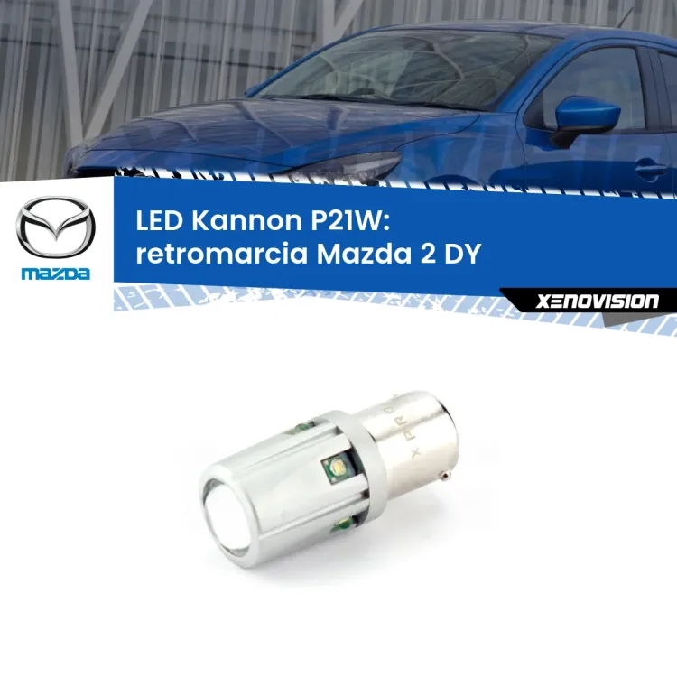 <strong>LED per Retromarcia Mazda 2 DY 2003 - 2007.</strong>Lampadina P21W con una poderosa illuminazione frontale rafforzata da 5 potenti chip laterali.