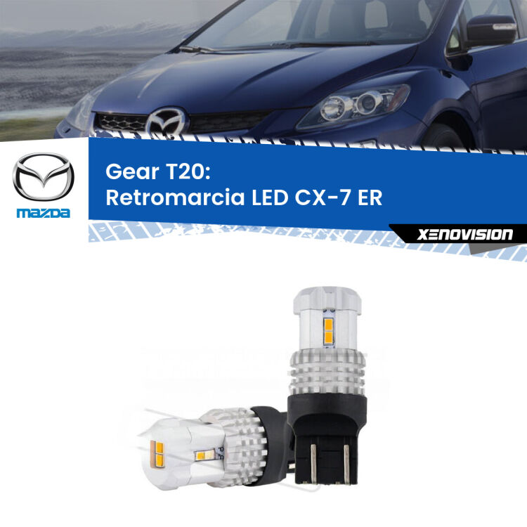 <strong>LED T20 </strong><strong>retromarcia</strong> <strong>Mazda</strong> <strong>CX-7 </strong>(ER) 2006 - 2014. Coppia LED effetto Stealth, ottima resa in ogni direzione, Qualità Massima.