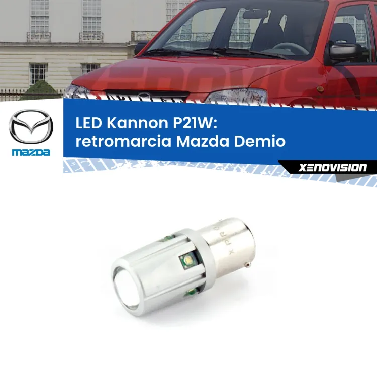 <strong>LED per Retromarcia Mazda Demio  1998 - 1999.</strong>Lampadina P21W con una poderosa illuminazione frontale rafforzata da 5 potenti chip laterali.