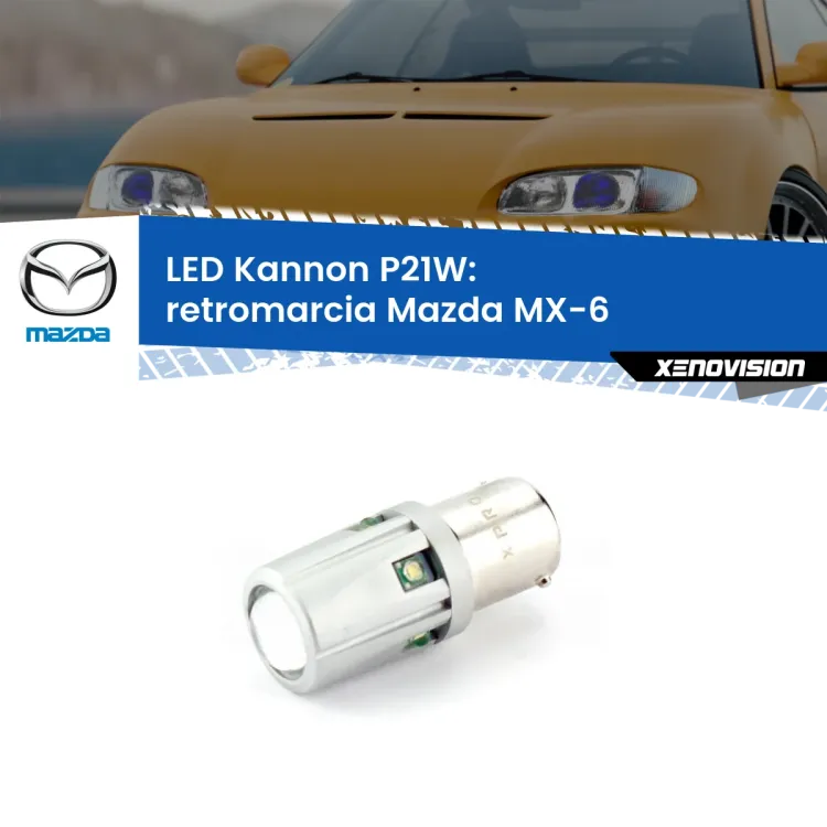 <strong>LED per Retromarcia Mazda MX-6  1992 - 1997.</strong>Lampadina P21W con una poderosa illuminazione frontale rafforzata da 5 potenti chip laterali.