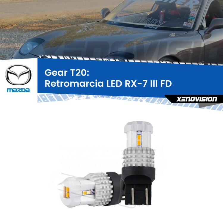 <strong>LED T20 </strong><strong>retromarcia</strong> <strong>Mazda</strong> <strong>RX-7 III </strong>(FD) 1992 - 2002. Coppia LED effetto Stealth, ottima resa in ogni direzione, Qualità Massima.