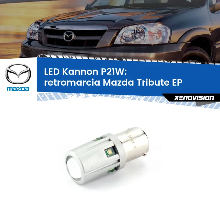 <strong>LED per Retromarcia Mazda Tribute EP 2000 - 2008.</strong>Lampadina P21W con una poderosa illuminazione frontale rafforzata da 5 potenti chip laterali.