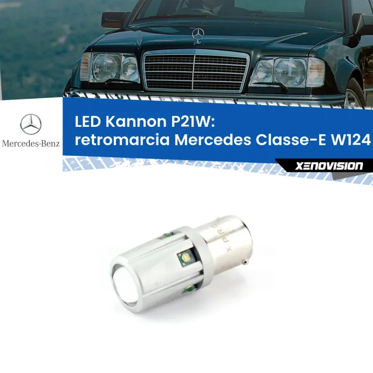 <strong>LED per Retromarcia Mercedes Classe-E W124 1993 - 1995.</strong>Lampadina P21W con una poderosa illuminazione frontale rafforzata da 5 potenti chip laterali.