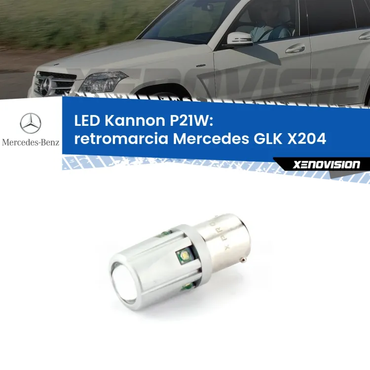 <strong>LED per Retromarcia Mercedes GLK X204 restyling.</strong>Lampadina P21W con una poderosa illuminazione frontale rafforzata da 5 potenti chip laterali.