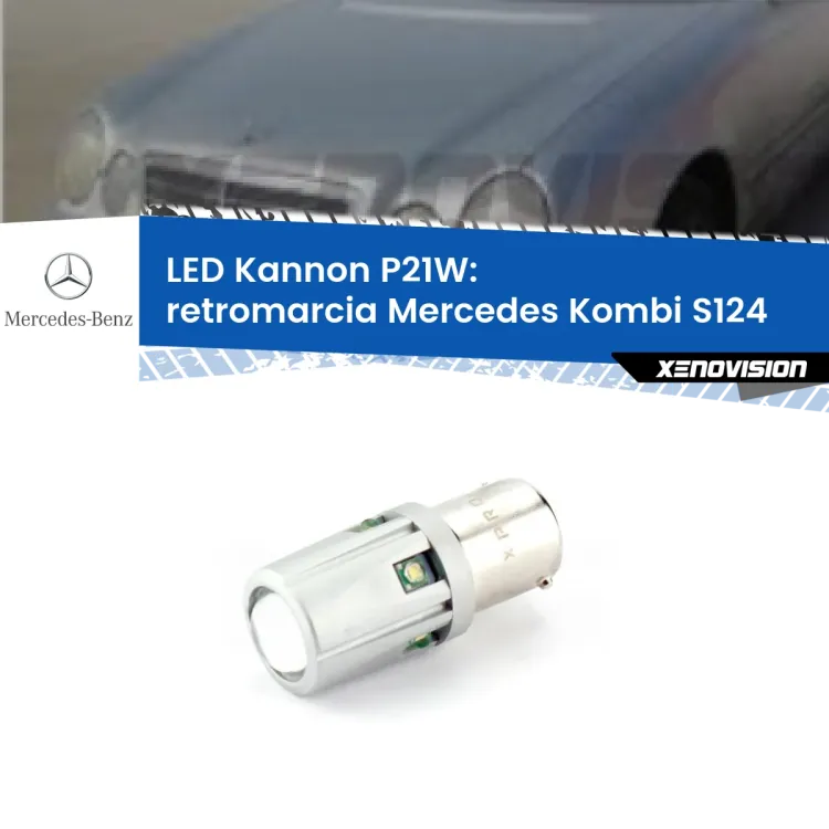 <strong>LED per Retromarcia Mercedes Kombi S124 1985 - 1993.</strong>Lampadina P21W con una poderosa illuminazione frontale rafforzata da 5 potenti chip laterali.