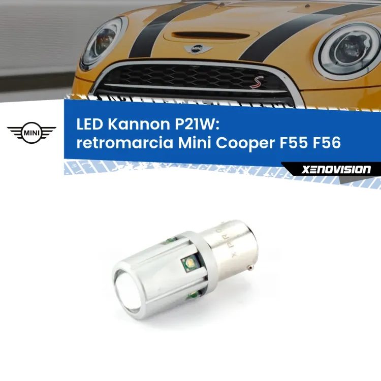 <strong>LED per Retromarcia Mini Cooper F55 F56 2013 - 2017.</strong>Lampadina P21W con una poderosa illuminazione frontale rafforzata da 5 potenti chip laterali.