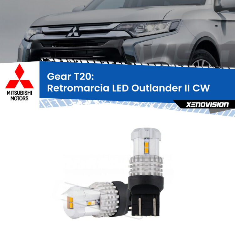 <strong>LED T20 </strong><strong>retromarcia</strong> <strong>Mitsubishi</strong> <strong>Outlander II </strong>(CW) 2006 - 2012. Coppia LED effetto Stealth, ottima resa in ogni direzione, Qualità Massima.