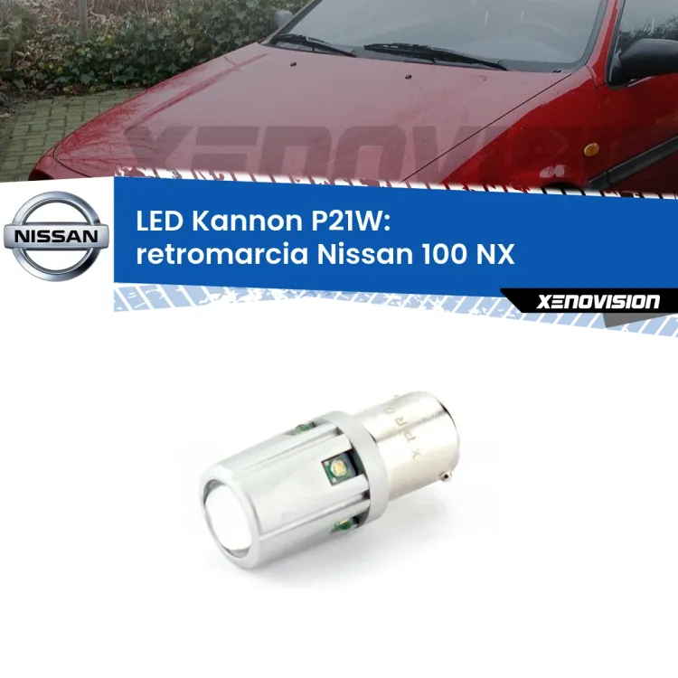 <strong>LED per Retromarcia Nissan 100 NX  1990 - 1994.</strong>Lampadina P21W con una poderosa illuminazione frontale rafforzata da 5 potenti chip laterali.