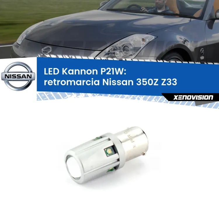 <strong>LED per Retromarcia Nissan 350Z Z33 2003 - 2009.</strong>Lampadina P21W con una poderosa illuminazione frontale rafforzata da 5 potenti chip laterali.