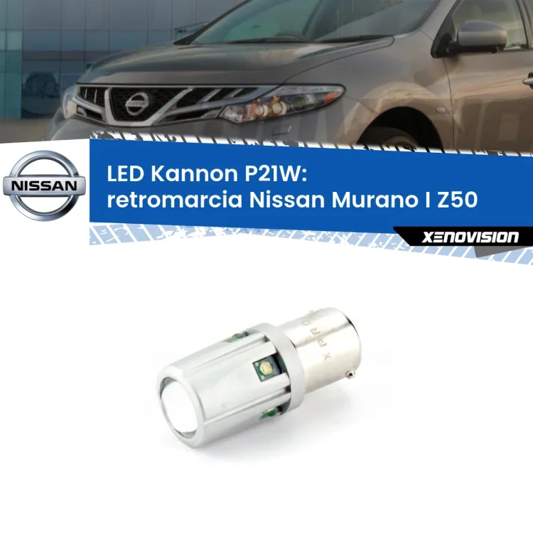 <strong>LED per Retromarcia Nissan Murano I Z50 2003 - 2008.</strong>Lampadina P21W con una poderosa illuminazione frontale rafforzata da 5 potenti chip laterali.