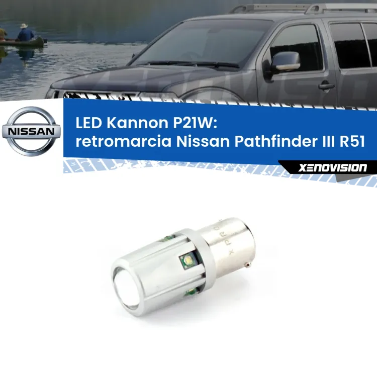 <strong>LED per Retromarcia Nissan Pathfinder III R51 2005 - 2011.</strong>Lampadina P21W con una poderosa illuminazione frontale rafforzata da 5 potenti chip laterali.