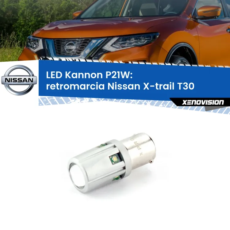 <strong>LED per Retromarcia Nissan X-trail T30 2001 - 2007.</strong>Lampadina P21W con una poderosa illuminazione frontale rafforzata da 5 potenti chip laterali.