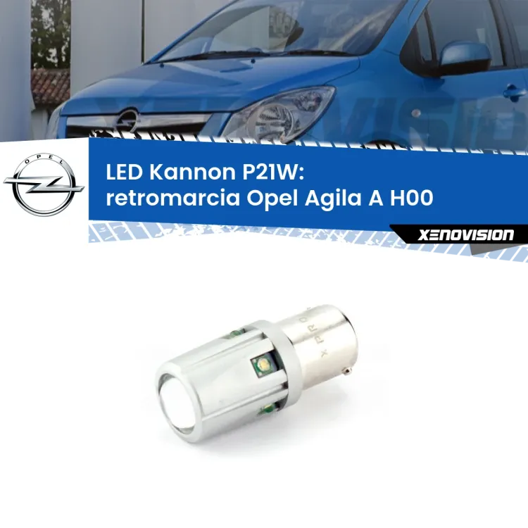 <strong>LED per Retromarcia Opel Agila A H00 2000 - 2007.</strong>Lampadina P21W con una poderosa illuminazione frontale rafforzata da 5 potenti chip laterali.