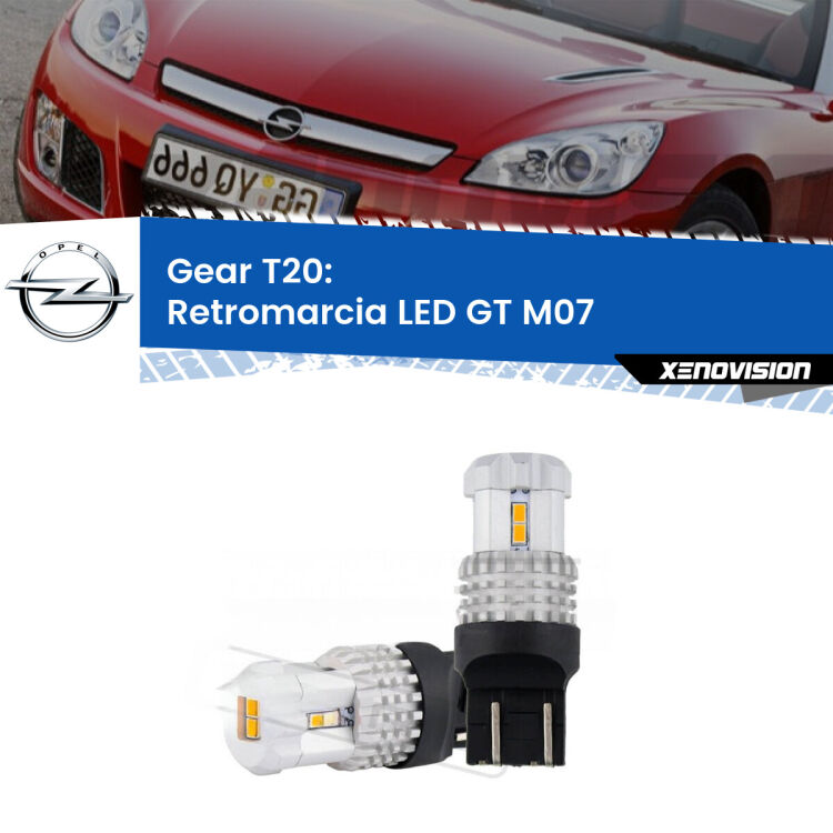 <strong>LED T20 </strong><strong>retromarcia</strong> <strong>Opel</strong> <strong>GT </strong>(M07) 2007 - 2011. Coppia LED effetto Stealth, ottima resa in ogni direzione, Qualità Massima.