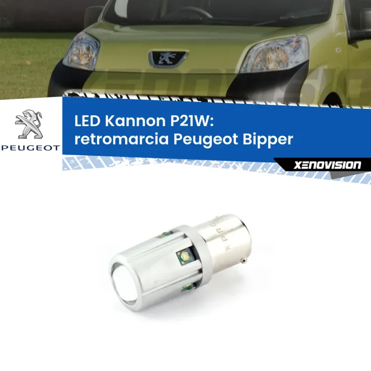 <strong>LED per Retromarcia Peugeot Bipper  2008 in poi.</strong>Lampadina P21W con una poderosa illuminazione frontale rafforzata da 5 potenti chip laterali.