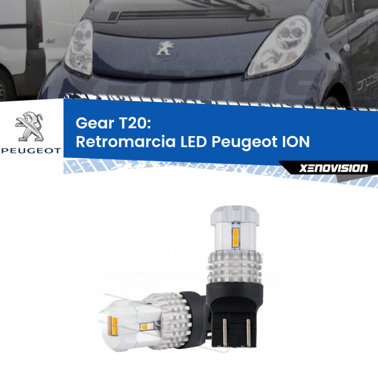 <strong>LED T20 </strong><strong>retromarcia</strong> <strong>Peugeot</strong> <strong>ION </strong> 2010 - 2019. Coppia LED effetto Stealth, ottima resa in ogni direzione, Qualità Massima.