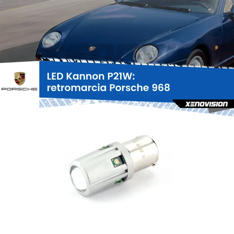 <strong>LED per Retromarcia Porsche 968  1991 - 1995.</strong>Lampadina P21W con una poderosa illuminazione frontale rafforzata da 5 potenti chip laterali.