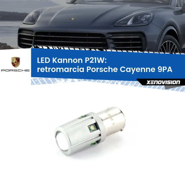 <strong>LED per Retromarcia Porsche Cayenne 9PA 2002 - 2010.</strong>Lampadina P21W con una poderosa illuminazione frontale rafforzata da 5 potenti chip laterali.