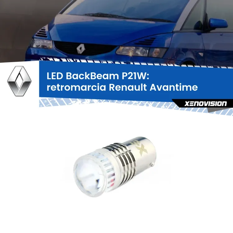 <strong>Retromarcia LED per Renault Avantime</strong>  2001 - 2003. Lampada <strong>P21W</strong> canbus. Illumina a giorno con questo straordinario cannone LED a luminosità estrema.