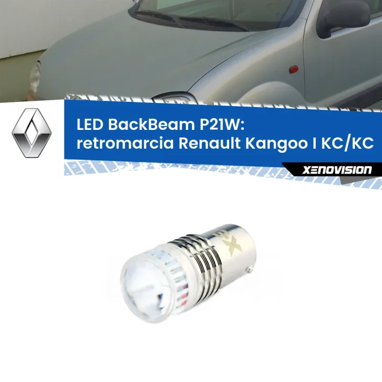 <strong>Retromarcia LED per Renault Kangoo I</strong> KC/KC 1997 - 2006. Lampada <strong>P21W</strong> canbus. Illumina a giorno con questo straordinario cannone LED a luminosità estrema.